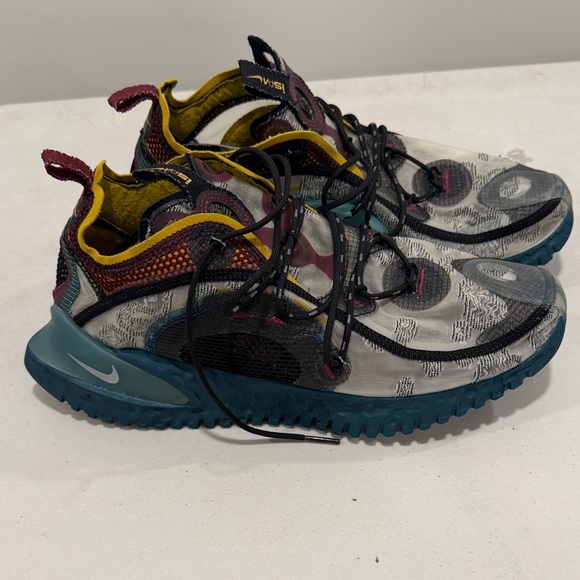 Nike RARE Multicolor Athletic Trail Sneakers - Teal, Yellow & Burgundy main image 4